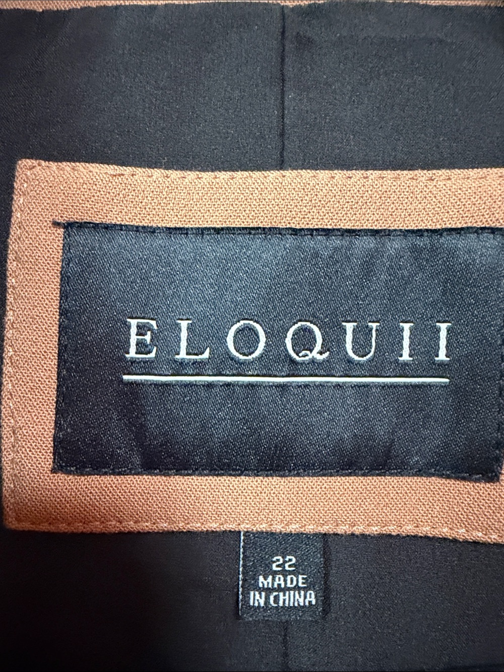 Eloquii Tailored Camel Blazer - Single-Breasted Women's Jacket - Picture 2 of 16